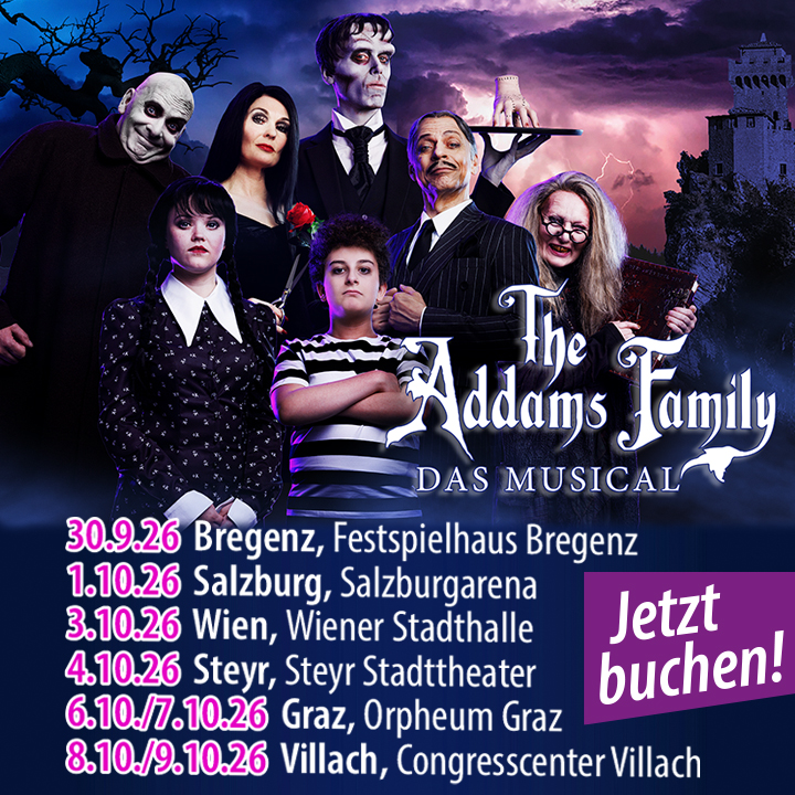 Addams Family - Musical Tour Facebook ad: The Addams Family - Das Musical
