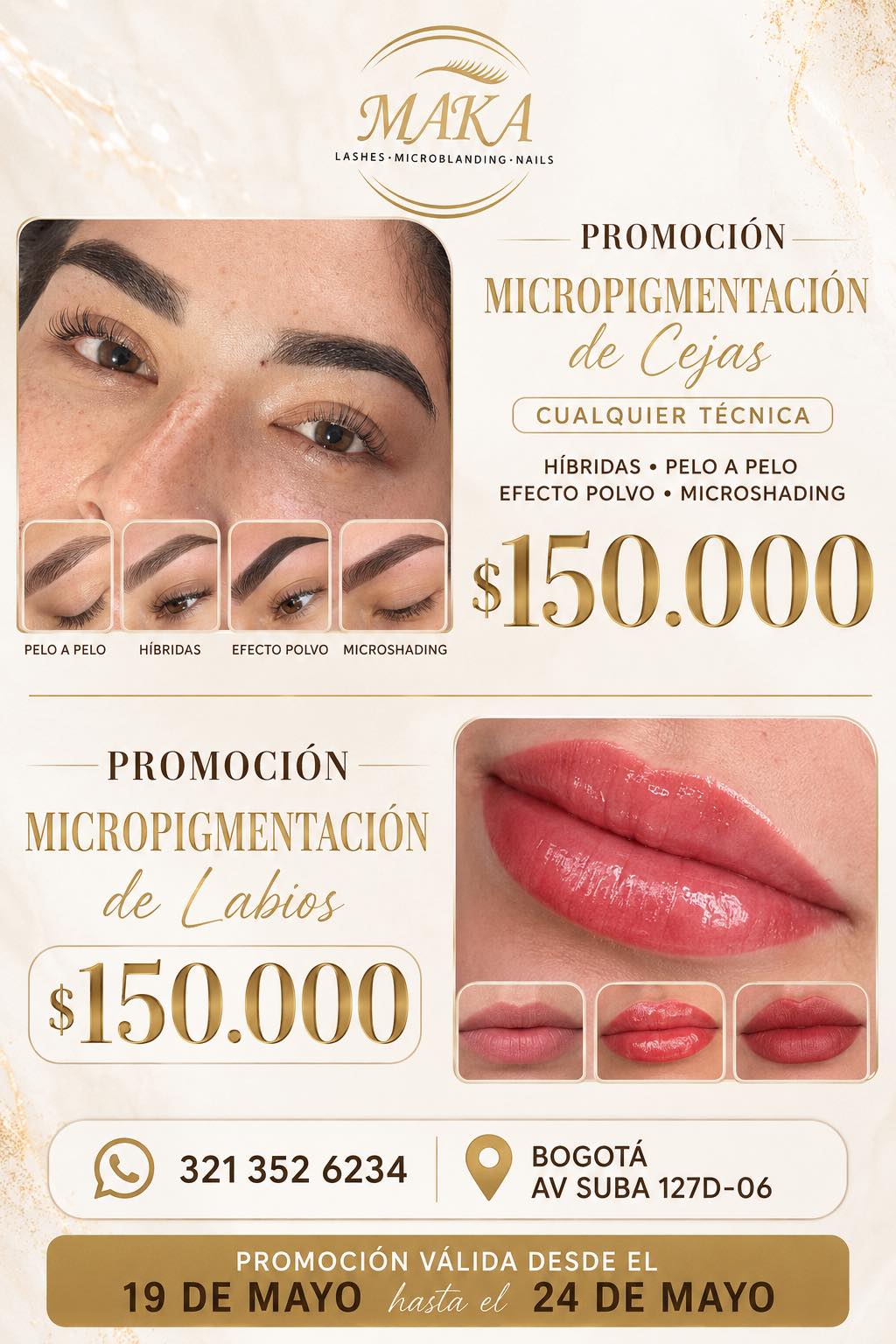 Lash&Glam Facebook ad: ¡Promoción válida del 19 de mayo al 24…