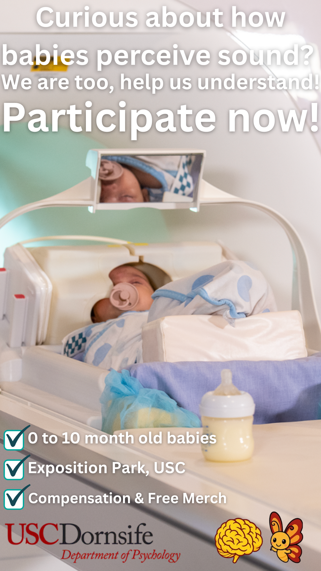 USC Baby Brain Lab Facebook ad: Participate - Kosakowski Lab
