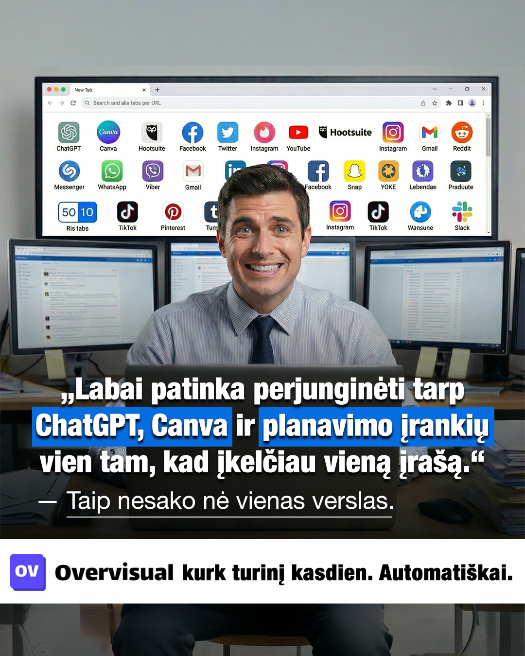 Overvisual Facebook ad