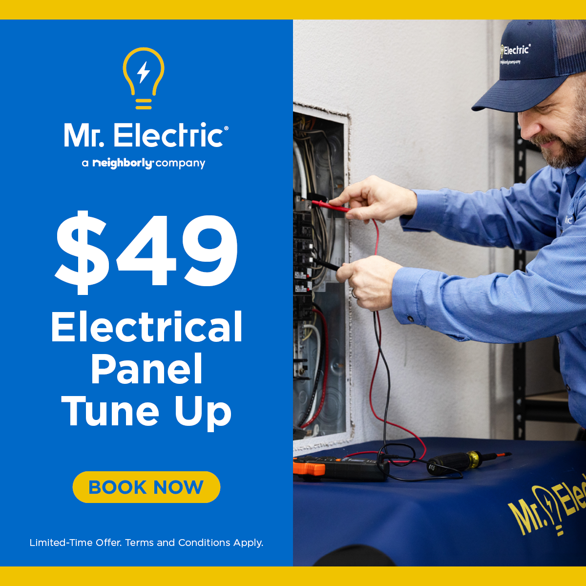 Mr. Electric of the Sioux Empire Facebook ad: $49 Panel Tune-Up