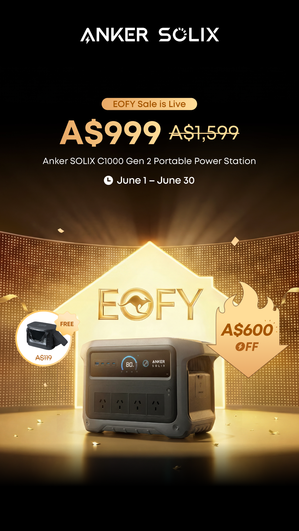 Anker SOLIX Facebook ad