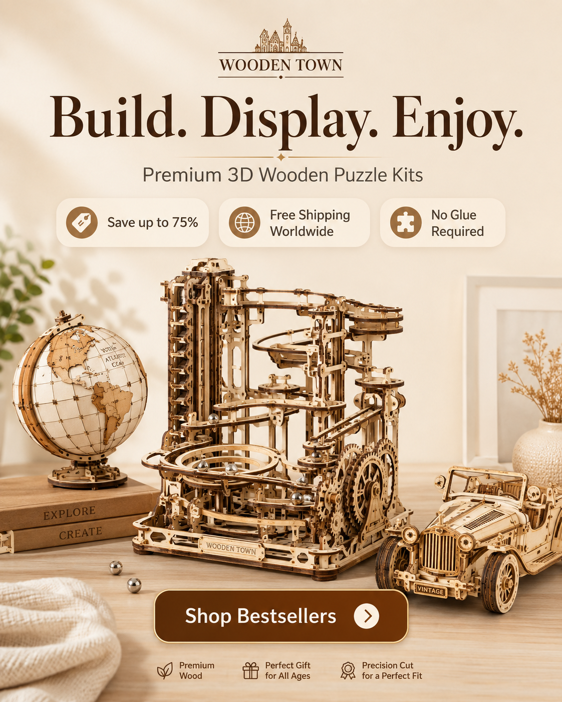 Wooden-Town.com Facebook ad: The Gift They'll Actually Remember