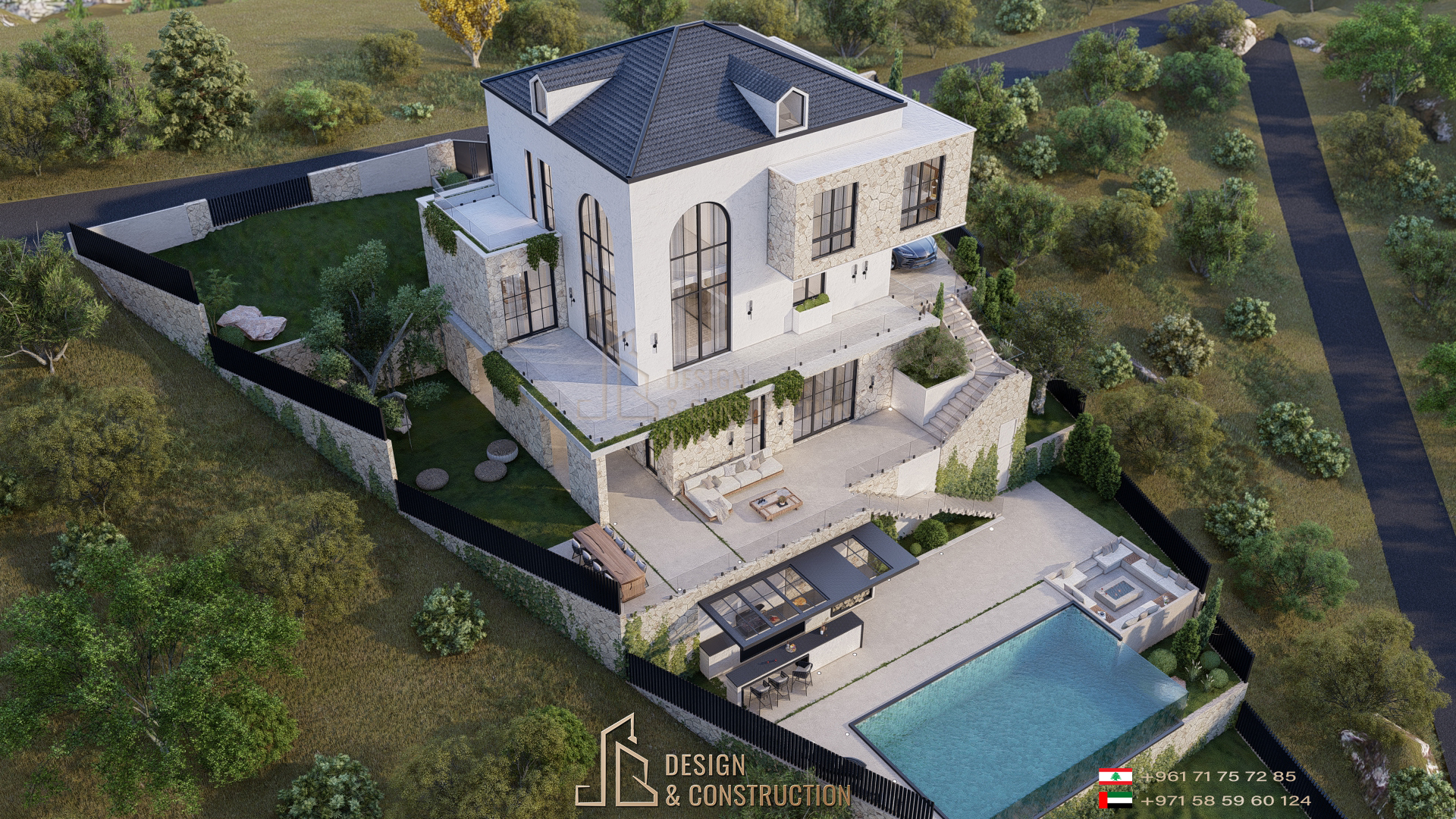 JB - Design & Construction Facebook ad: من الرخصة للمفتاح.