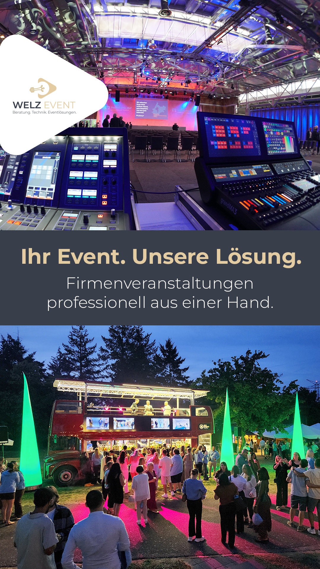 Welz Event Facebook ad: WELZ EVENT | Beratung. Technik. Eventlösungen.