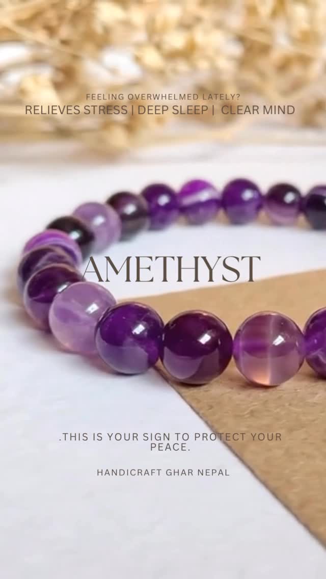 HandiCraft Ghar Nepal Facebook ad: Amethyst Bracelet