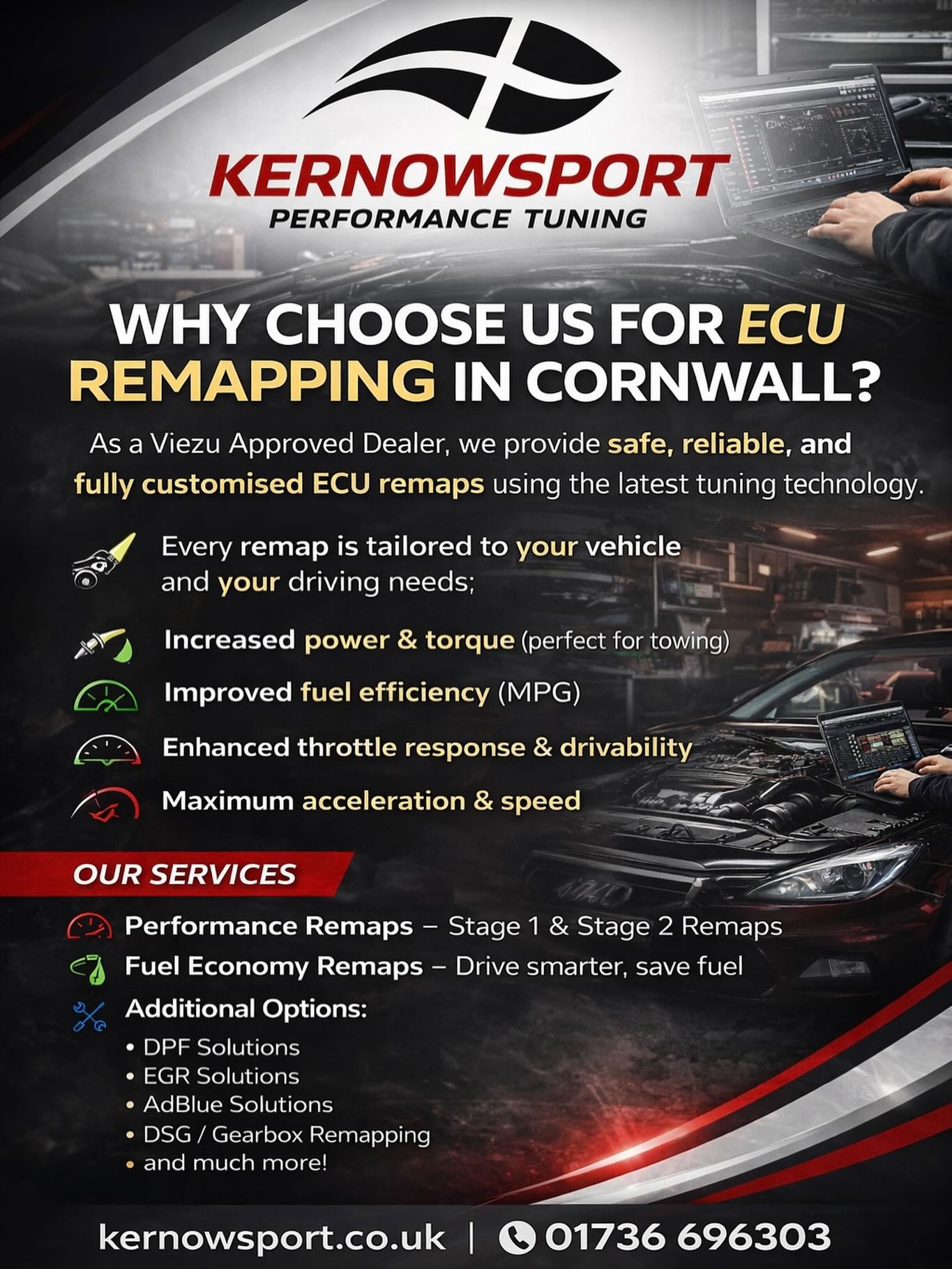 Kernowsport Performance Tuning Facebook ad: ECU Remapping & Performance Tuning in Cornwall | Kernowsport