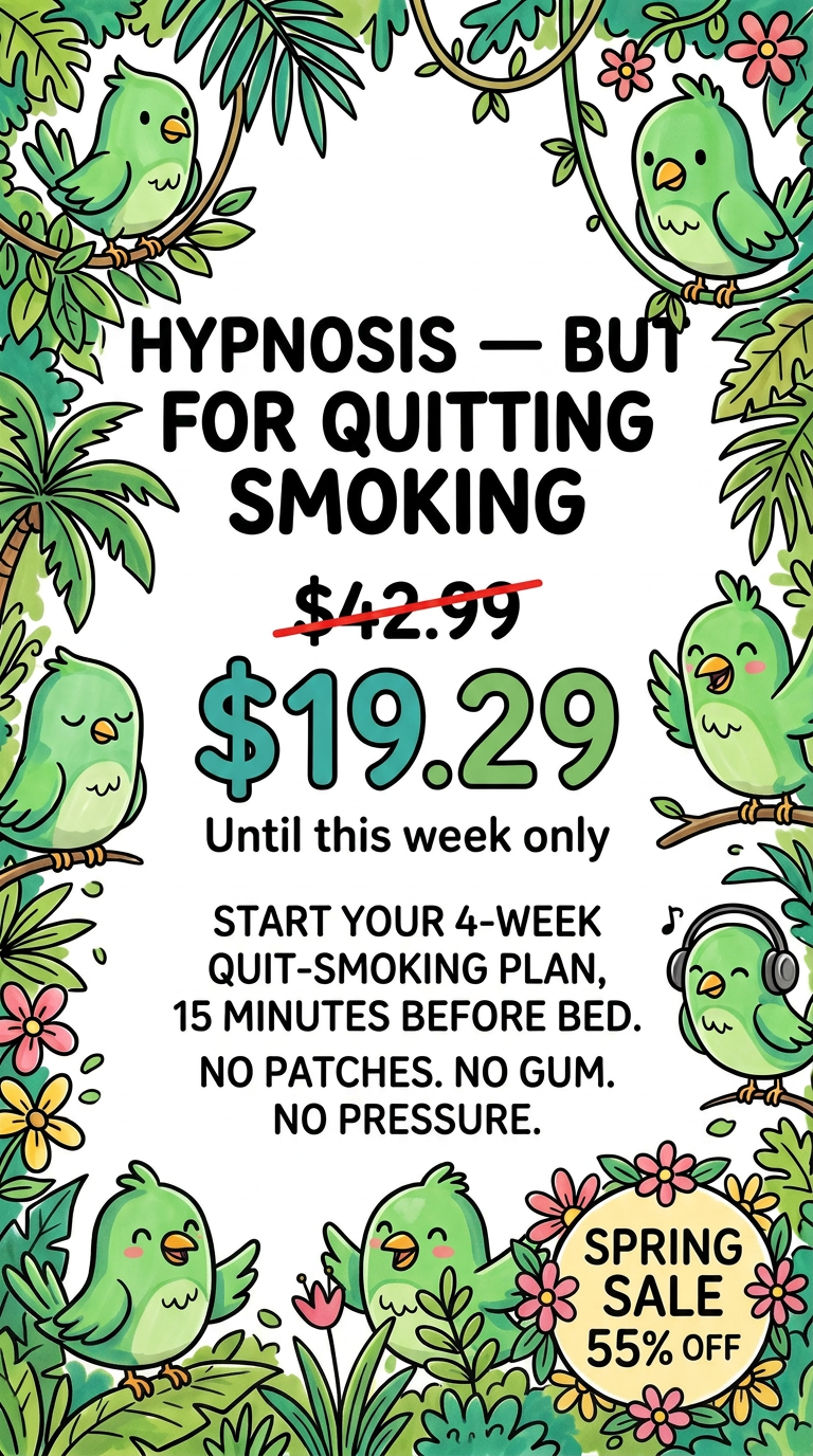 Hypnosis to Stop Smoking Facebook ad