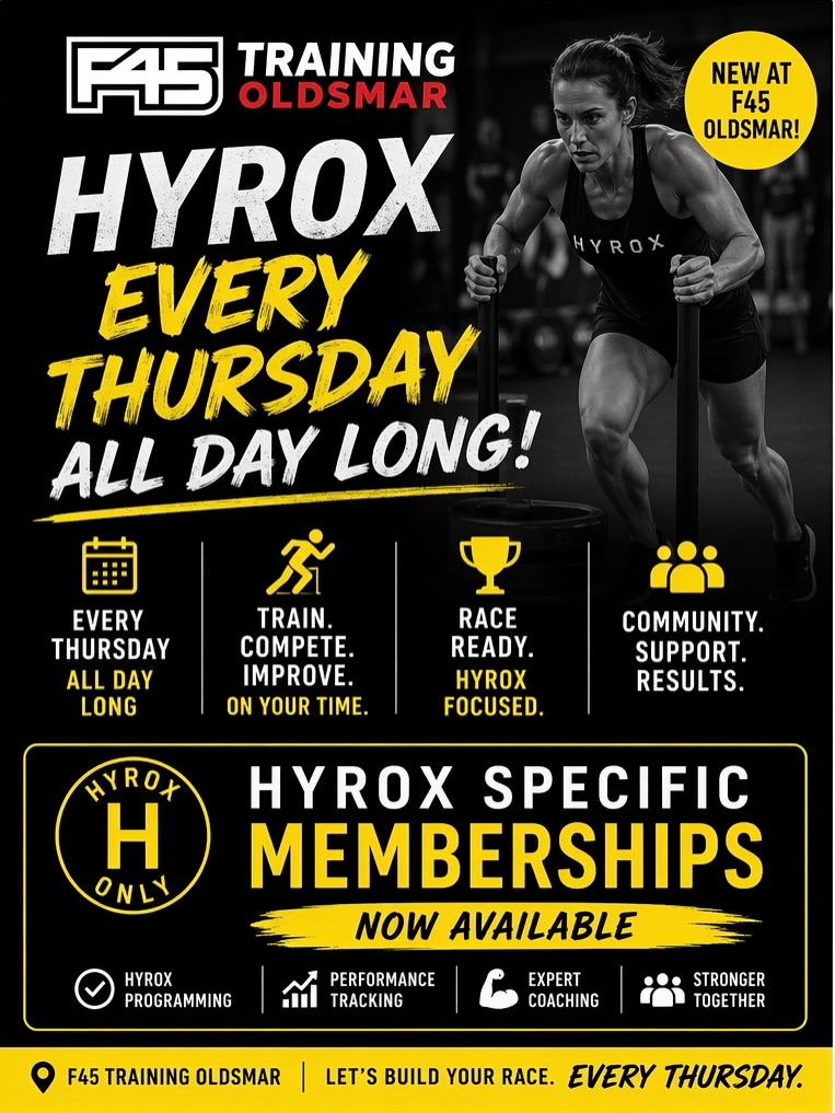 F45 Training Oldsmar Facebook ad: HYROX is coming to Tampa this October…