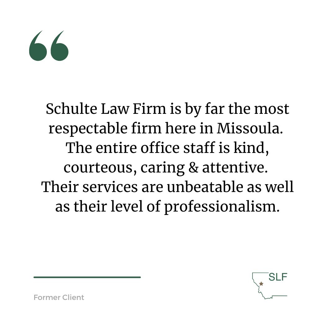 Schulte Law Firm P.C. - Missoula, MT Facebook ad: (Swipe for a surprise boop on the last…
