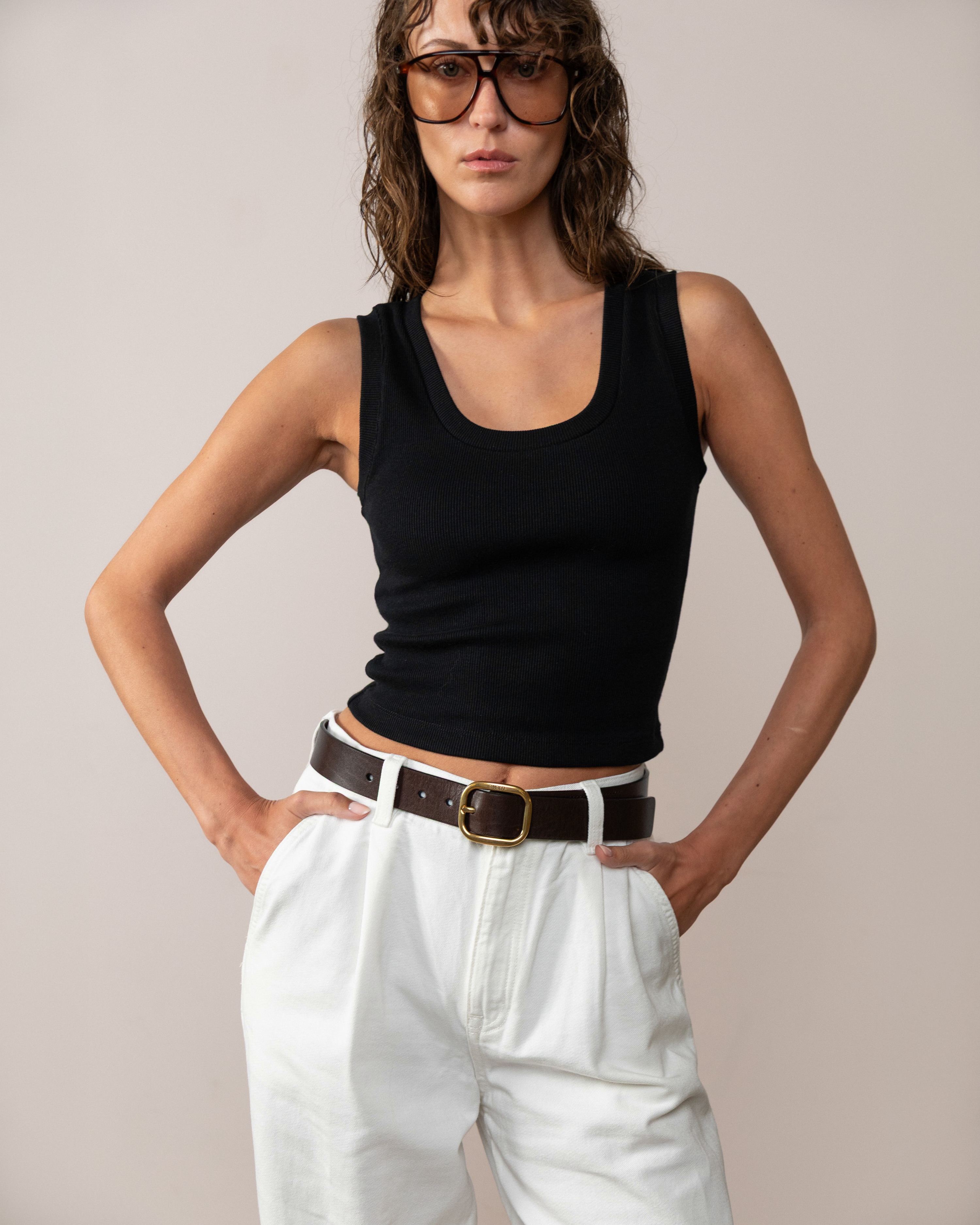 Pixie Won't Play Facebook ad: JOLIE ROUND NECK CROP TOP BLACK
