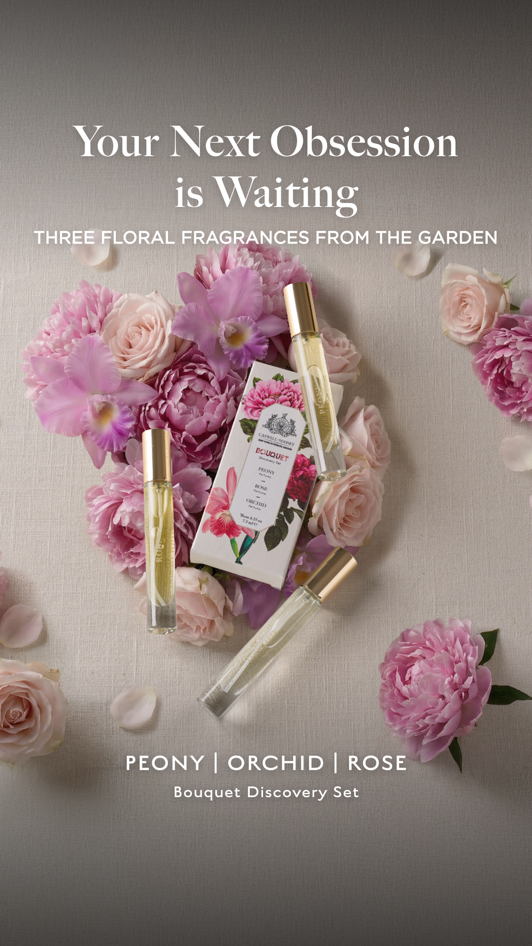 Caswell-Massey Facebook ad: Bouquet Discovery Set