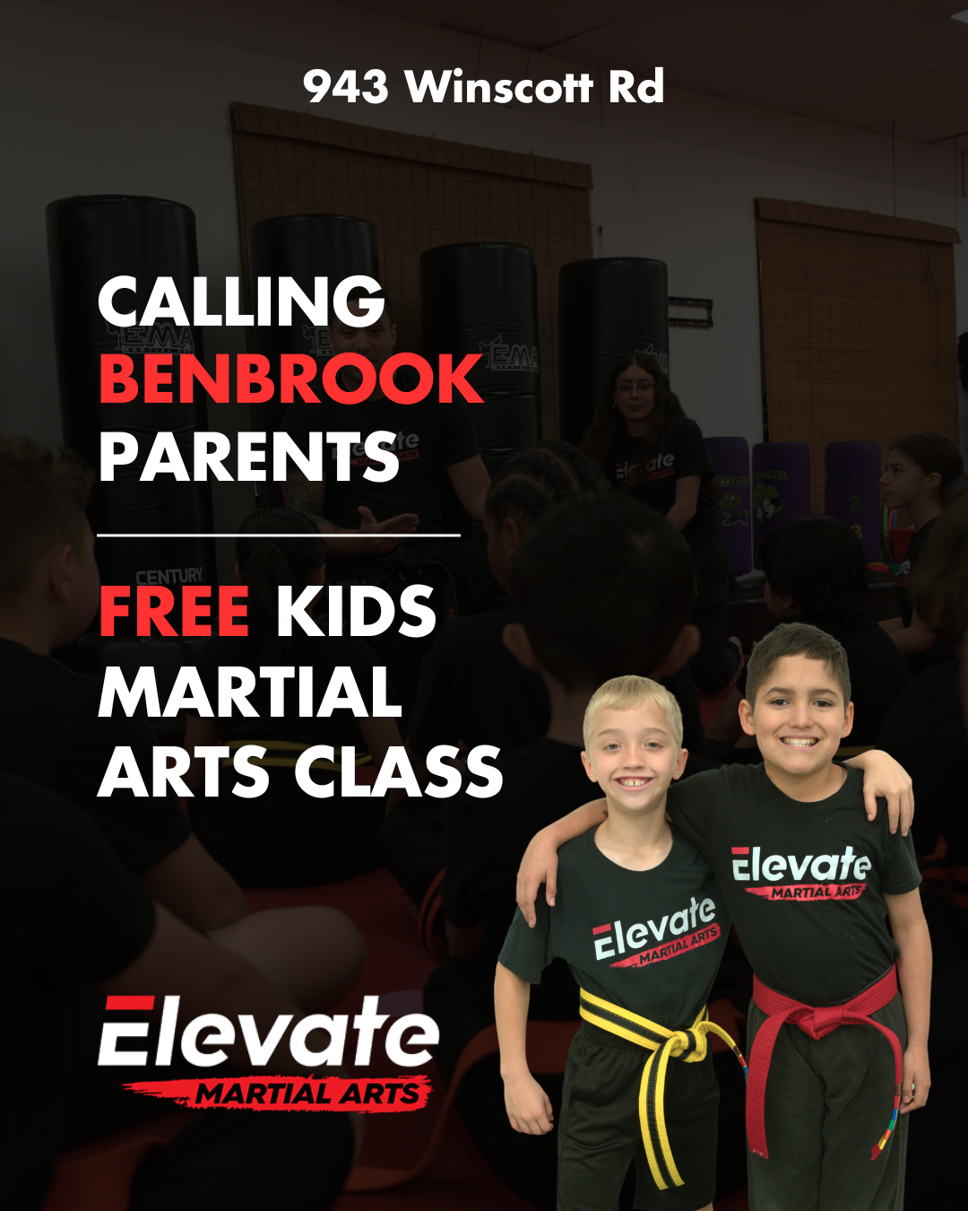 Elevate Martial Arts Facebook ad