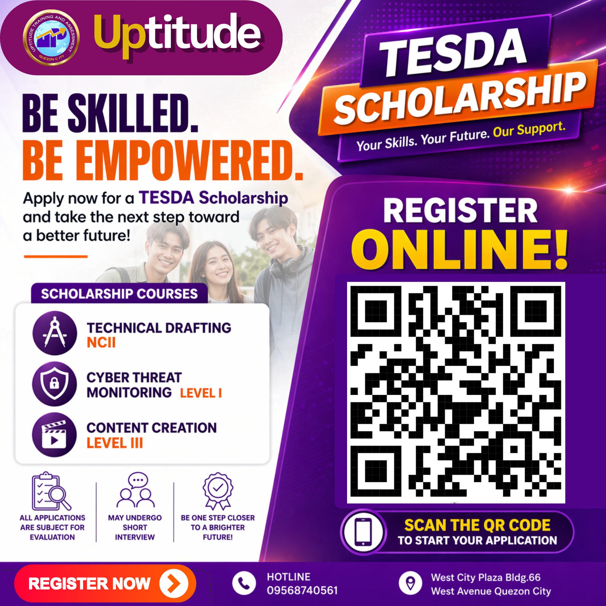 Uptitude Training Corp. QC Facebook ad