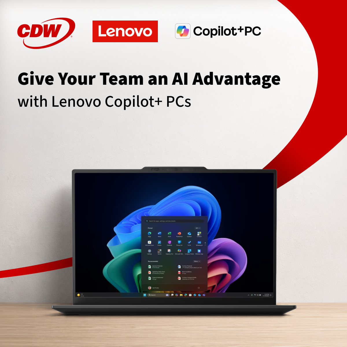 CDW Canada Facebook ad: Shop Lenovo ThinkPad X1 2-in-1 Copilot+ PCs