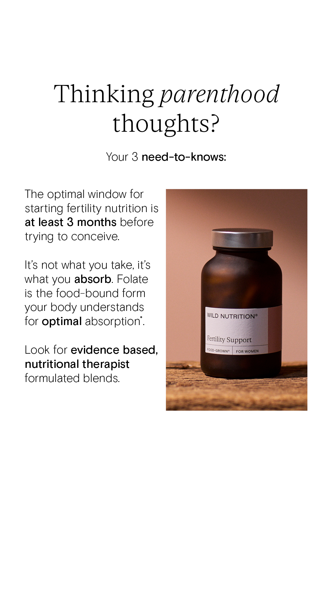 Wild Nutrition Facebook ad