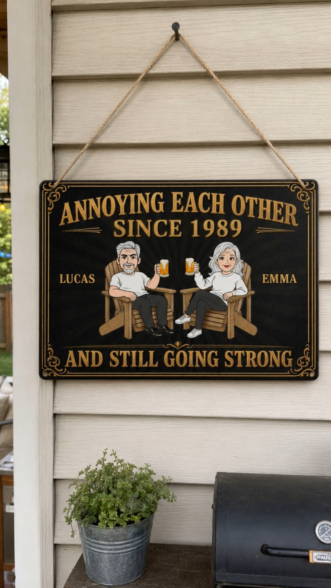 Gift Soul Facebook ad: Custom home decor metal sign made for camping…