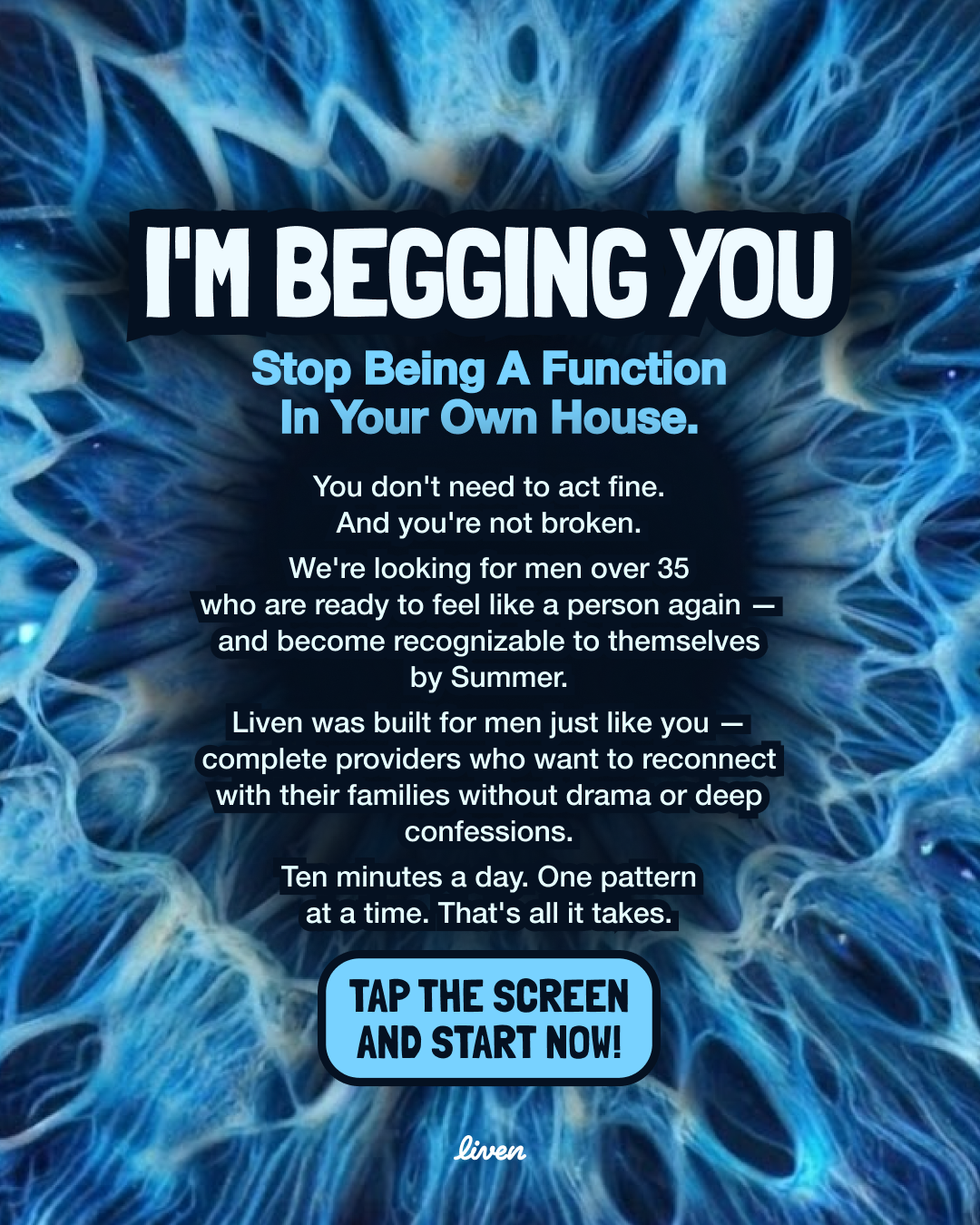 Liven: Self-Discovery Community Facebook ad