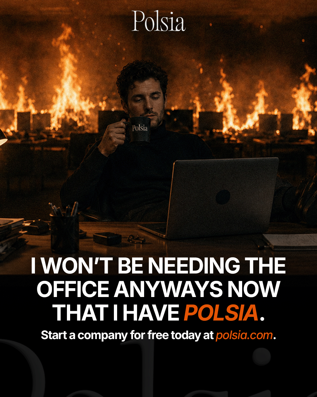 Polsia AI Facebook ad