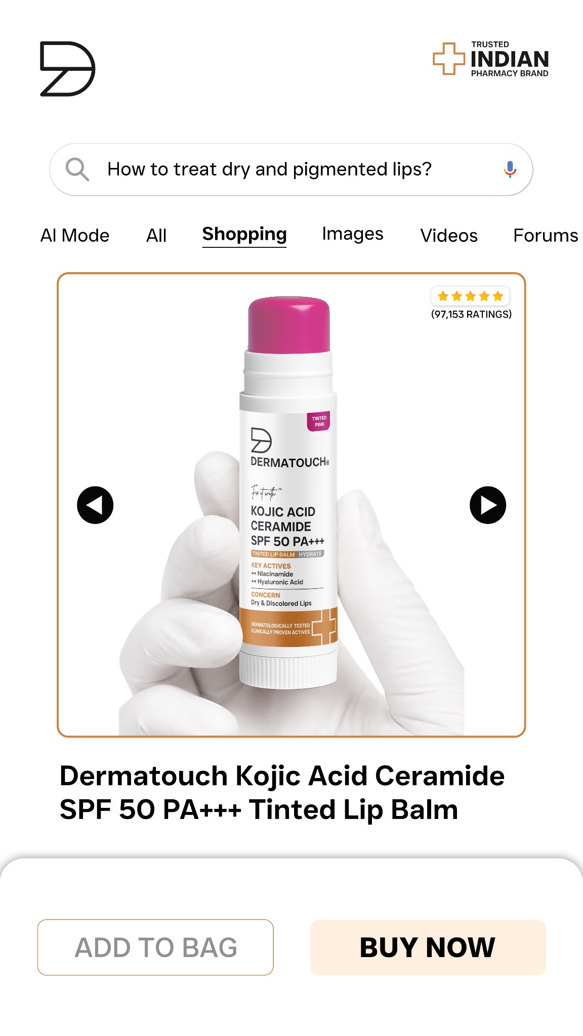 Dermatouch Skincare Facebook ad