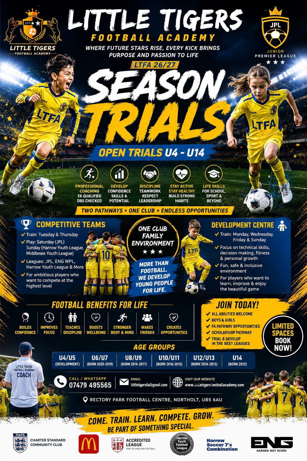 Little Tigers Football Academy Facebook ad