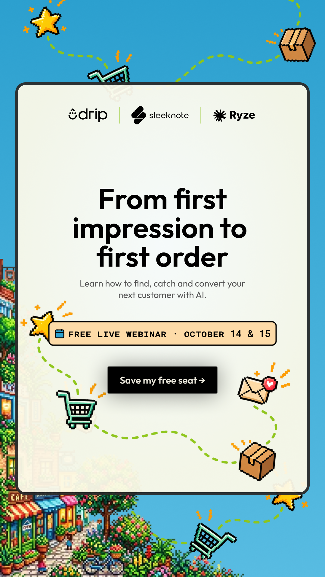 Drip Email Marketing for Ecommerce Facebook ad: Save your seat