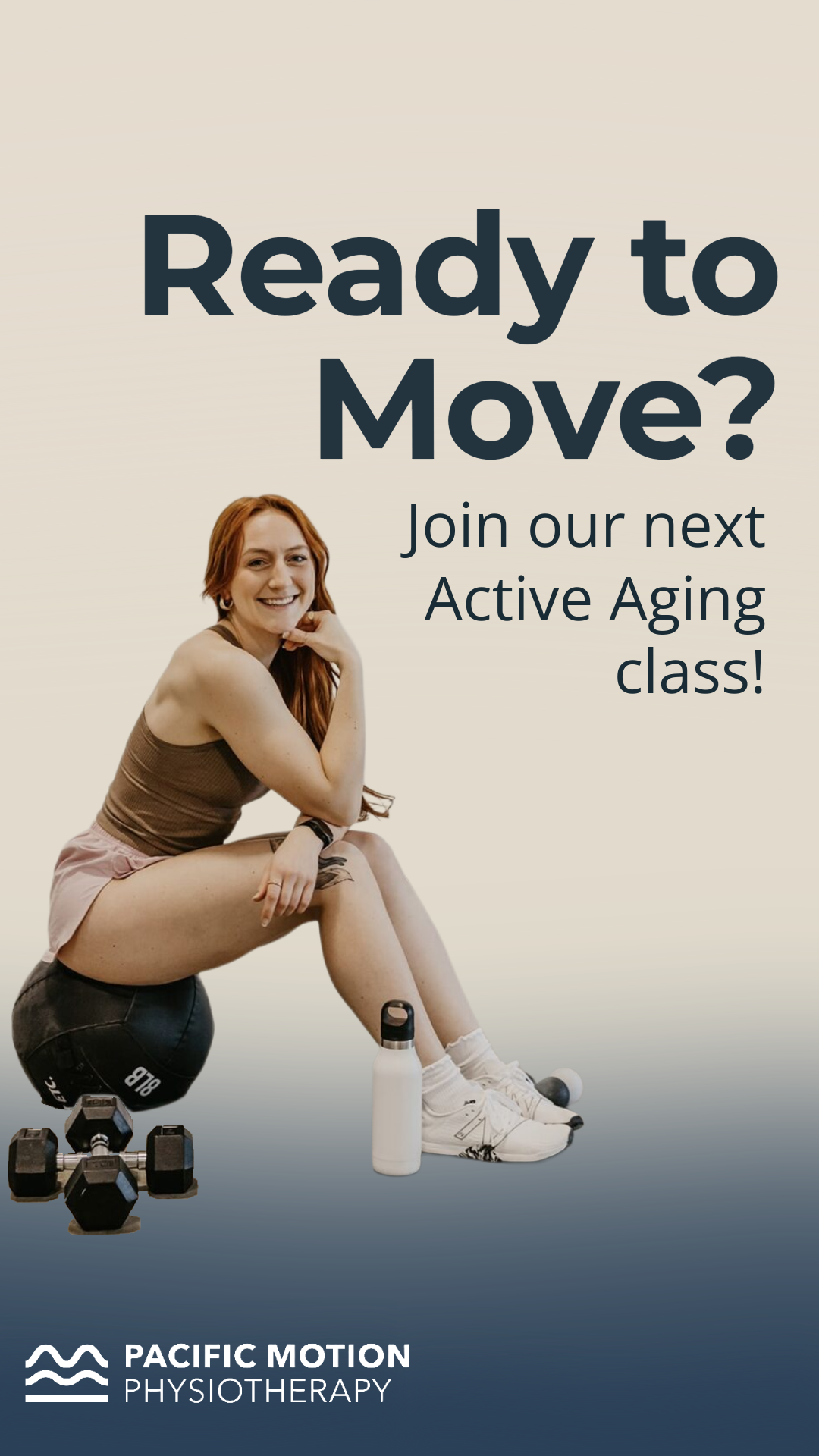 Pacific Motion Physiotherapy Facebook ad from Aug 6, 2026