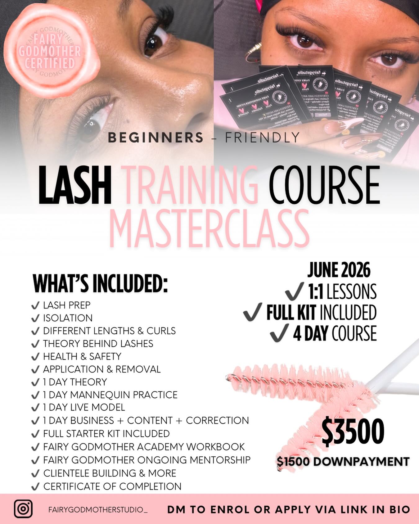 fairygodmotherstudio_ Facebook ad: Enrolment Is Now Open