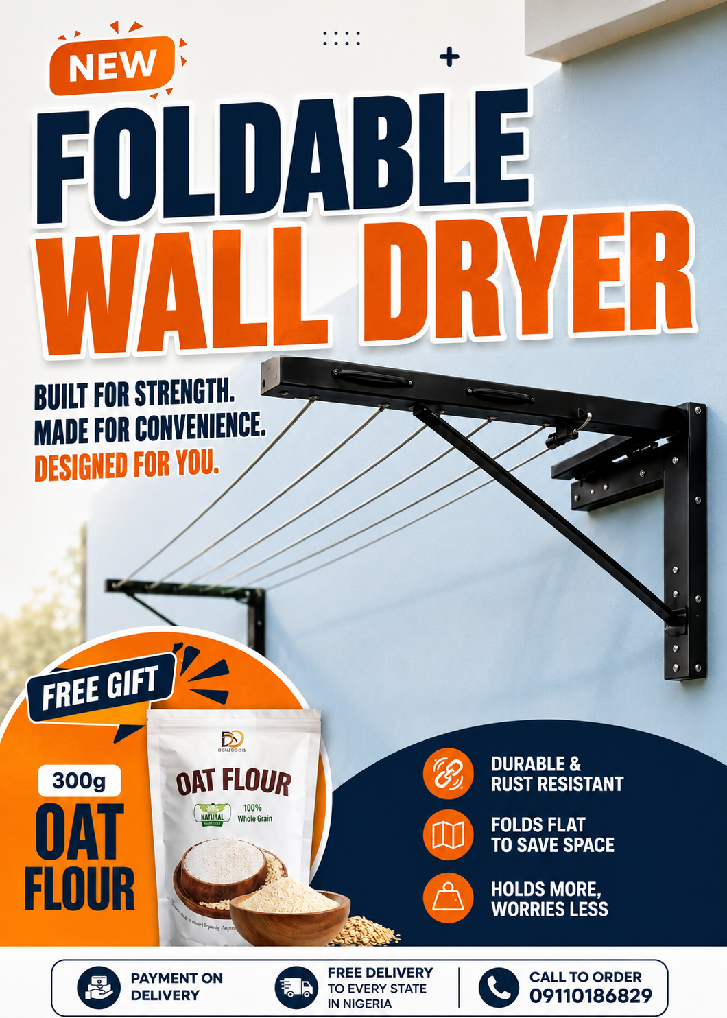 Smart Home Essentials Facebook ad: Enjoy More Drying Space.