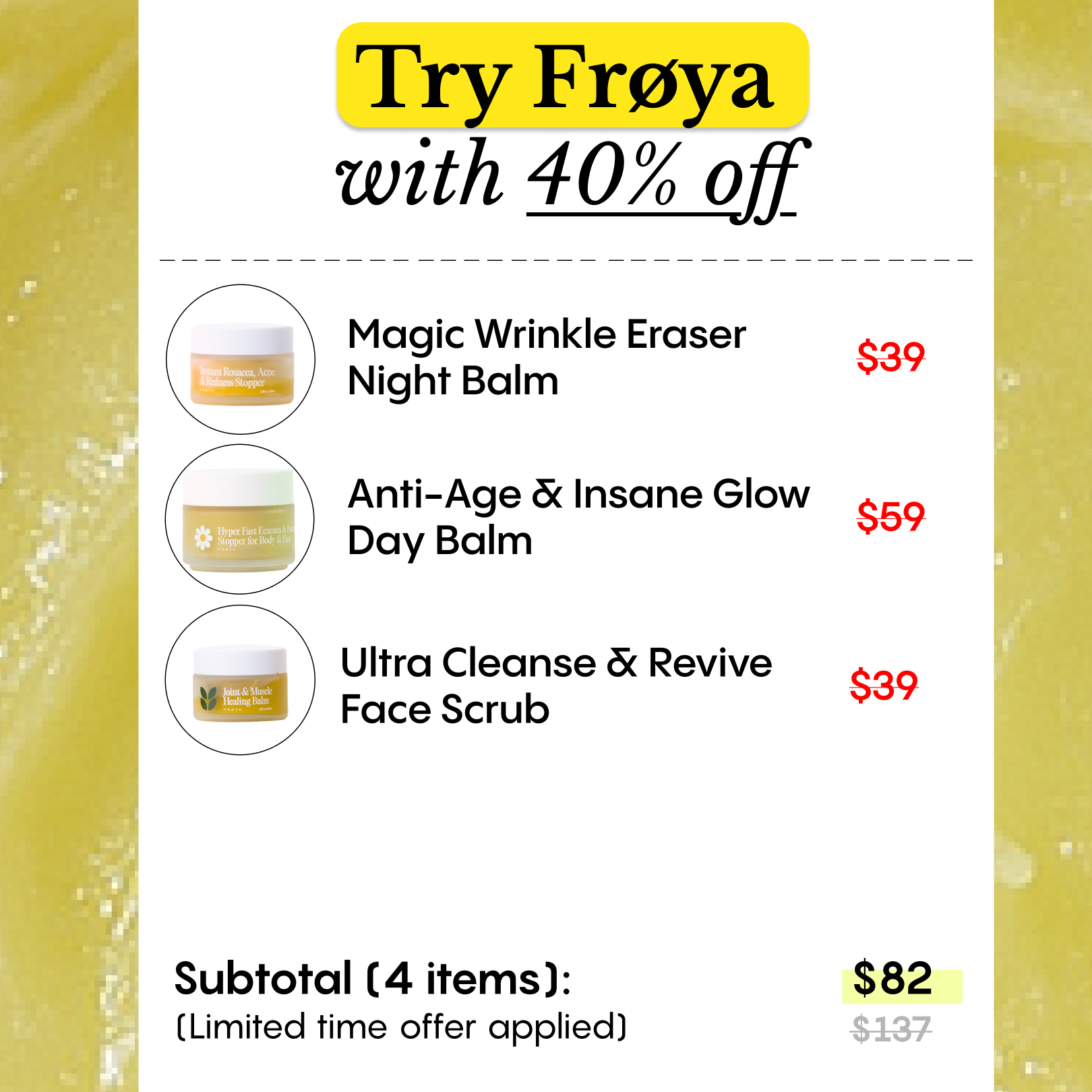 Frøya Organics Facebook ad