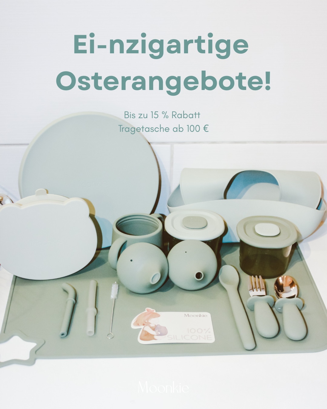 Moonkie.de Facebook ad: Osterangebote für kleine Entdecker