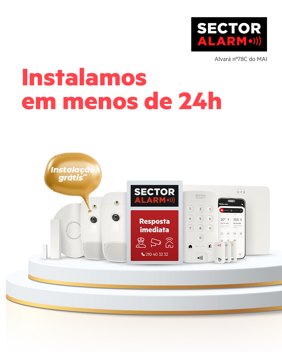 Sector Alarm Portugal Facebook ad from Mar 17, 2026
