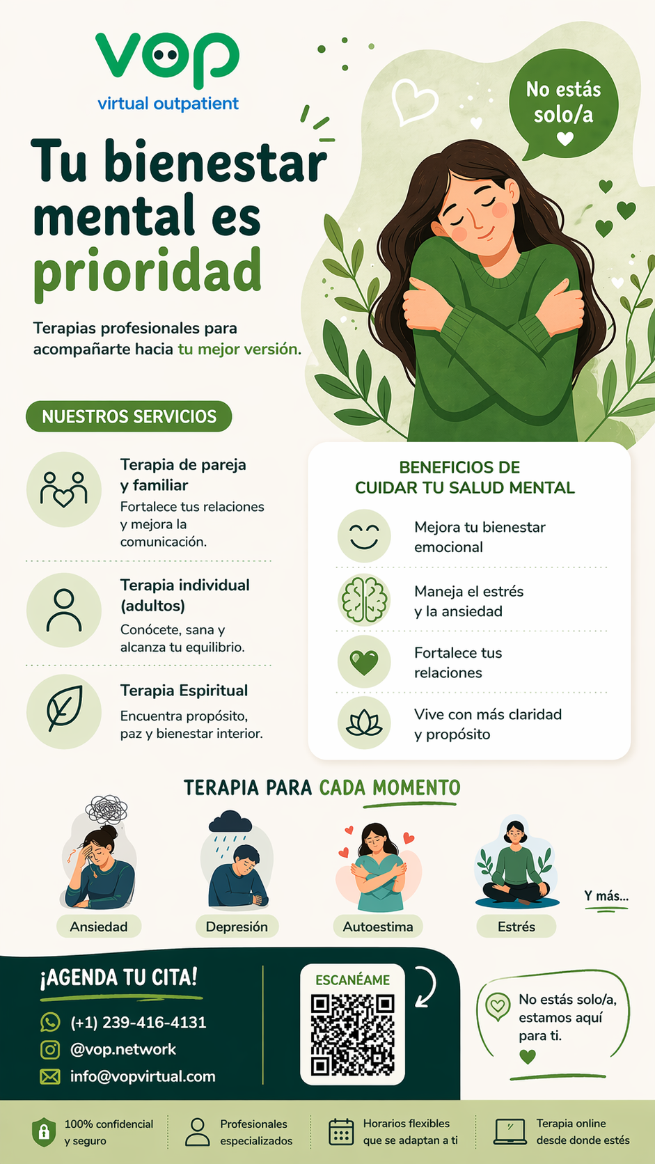 Virtual Outpatient Program Facebook ad: Chatea con nosotros