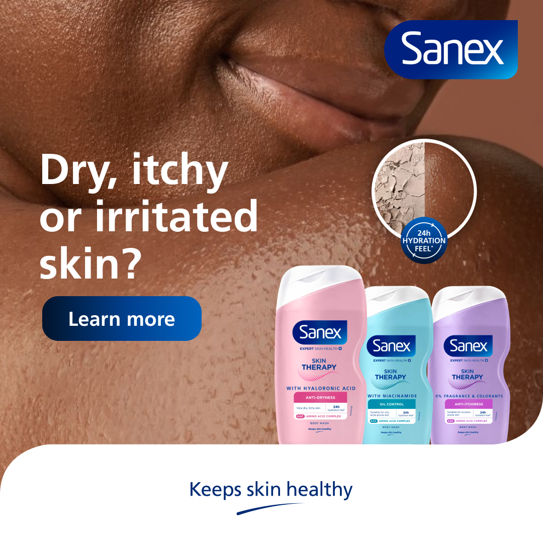 Sanex South Africa Facebook ad: Sanex Skin Therapy Anti-Dryness Shower Gel