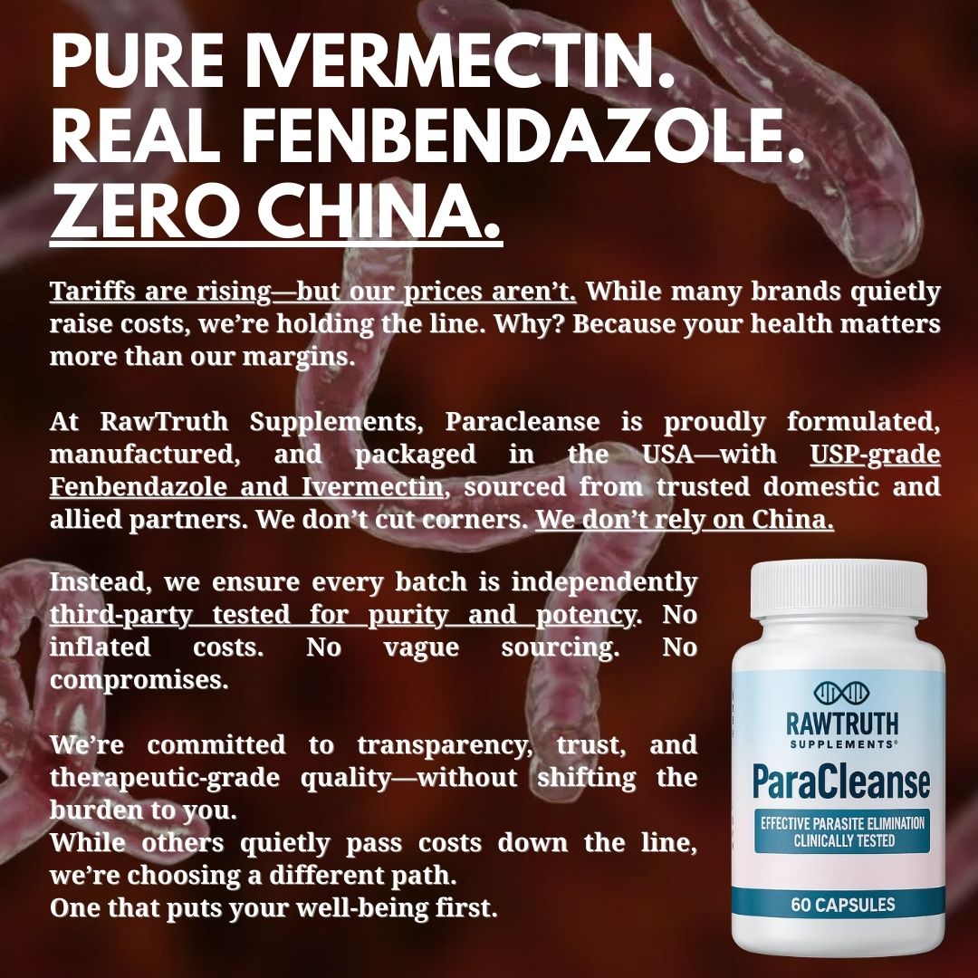 RawTruth Supplements Facebook ad: lVERMECTlN + Fenbendazole