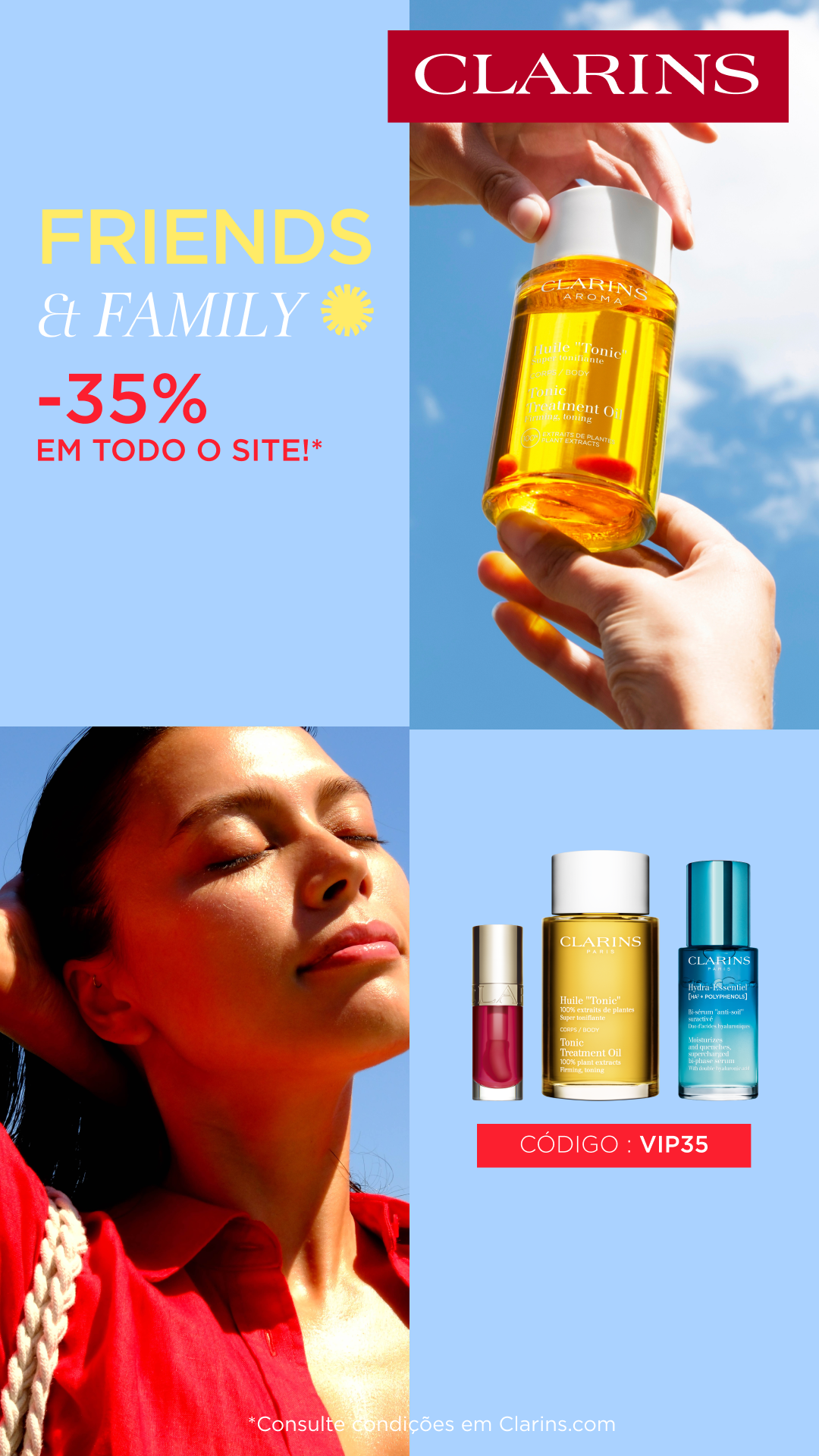 Clarins Facebook ad from Jun 24, 2026