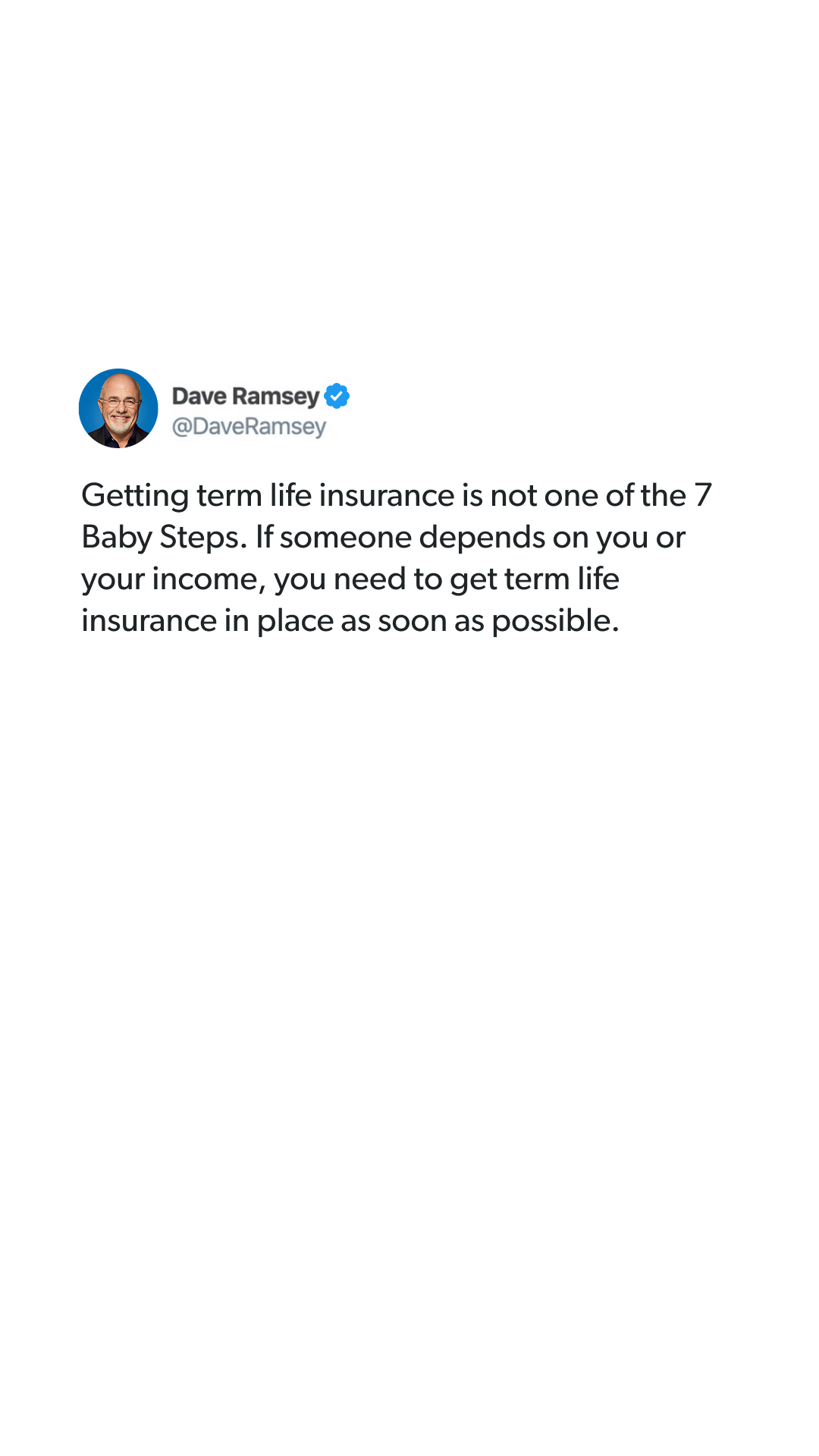 Dave Ramsey Facebook ad