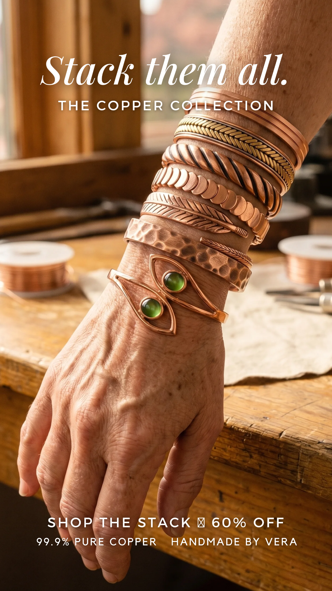 Vera’s Copper Jewelry Facebook ad