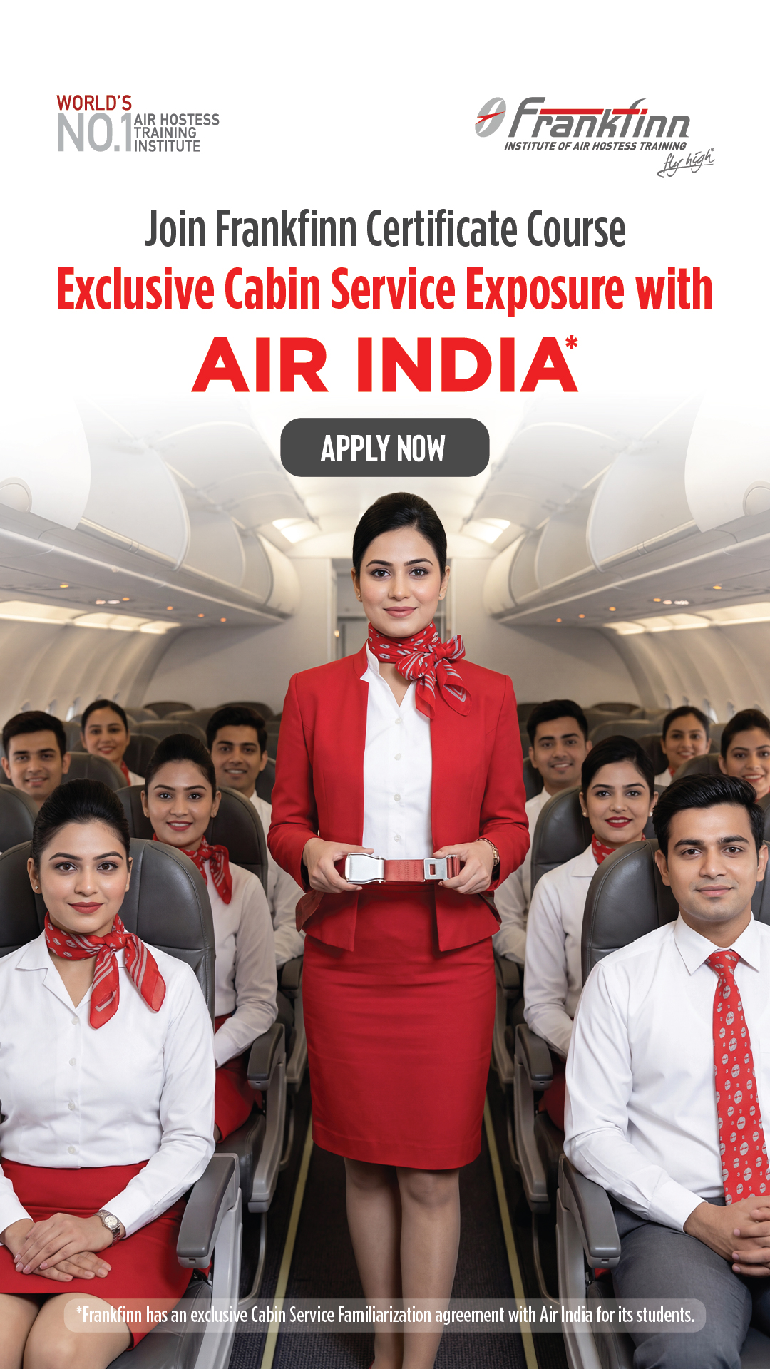 Frankfinn Institute of Air Hostess Training Facebook ad