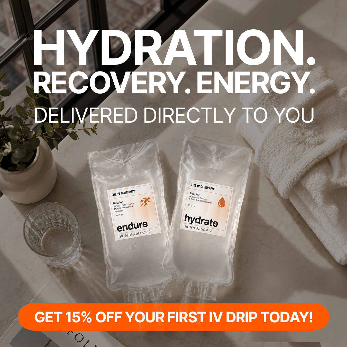 The IV Company Facebook ad: Mobile IV Therapy NYC | The IV Company, At-Home IV Drips…