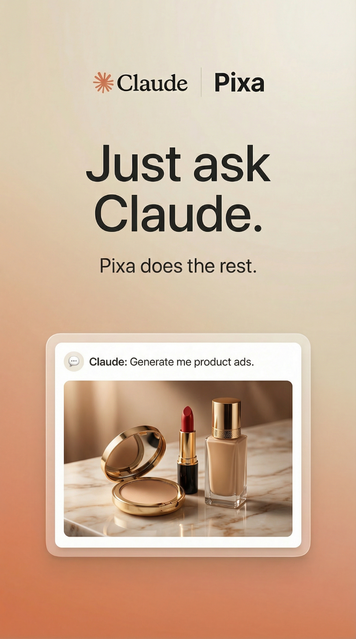 Pixa Facebook ad: Create with Pixa Now