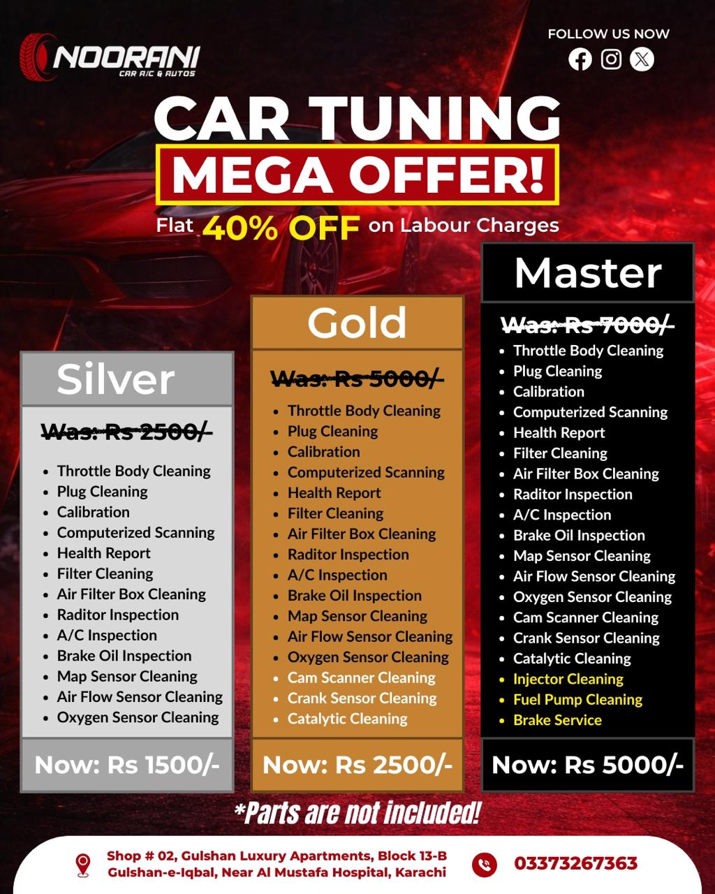 Noorani Car A/C Facebook ad: Chat with us