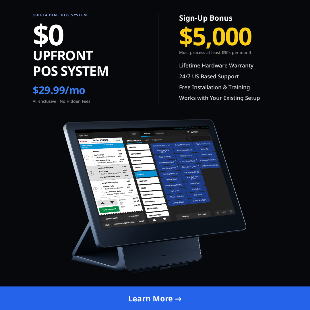Shift4 Dine Facebook ad