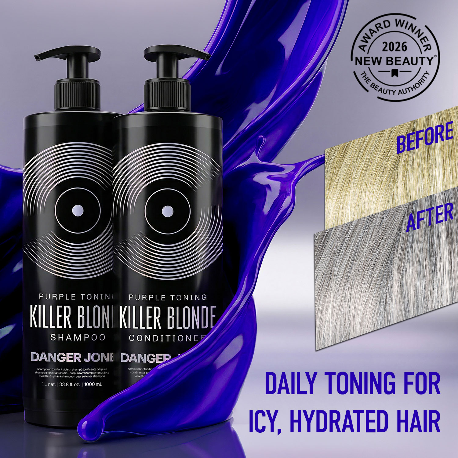 Hair Health & Beauty Pty Ltd Facebook ad: Danger Jones Killer Blonde Purple Toning Shampoo - Hair…