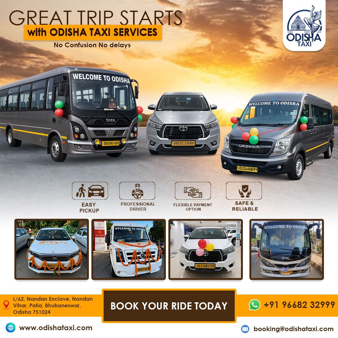 Odisha Taxi Service Facebook ad: all type of vehicle rental available Bhubaneswar