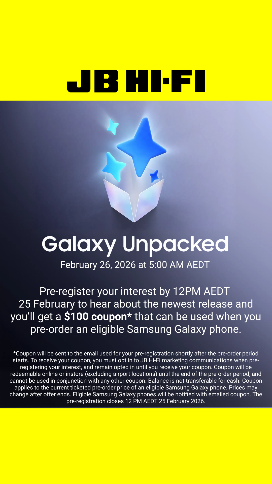 JB Hi-Fi Facebook ad