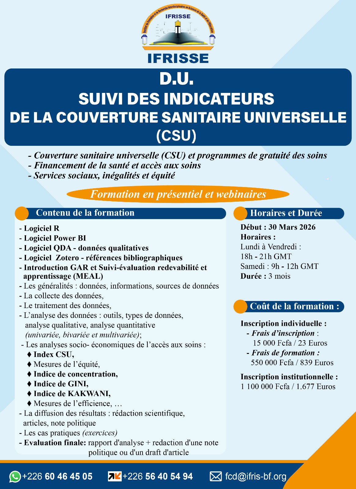 Ifrisse - Formations courte durée 2 Facebook ad: et obtenez un en