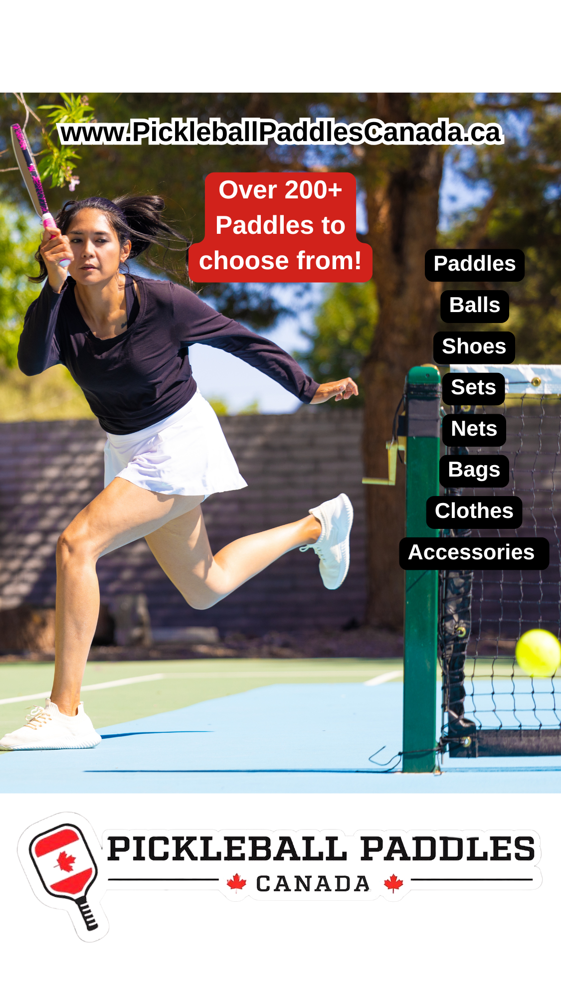 Pickleball Paddles Canada Facebook ad