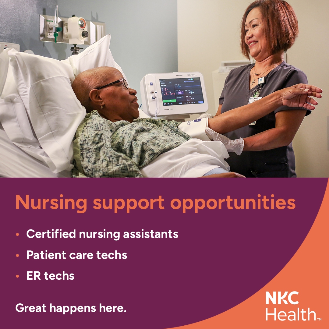 NKC Health Facebook ad: Nursing Support Opportunities