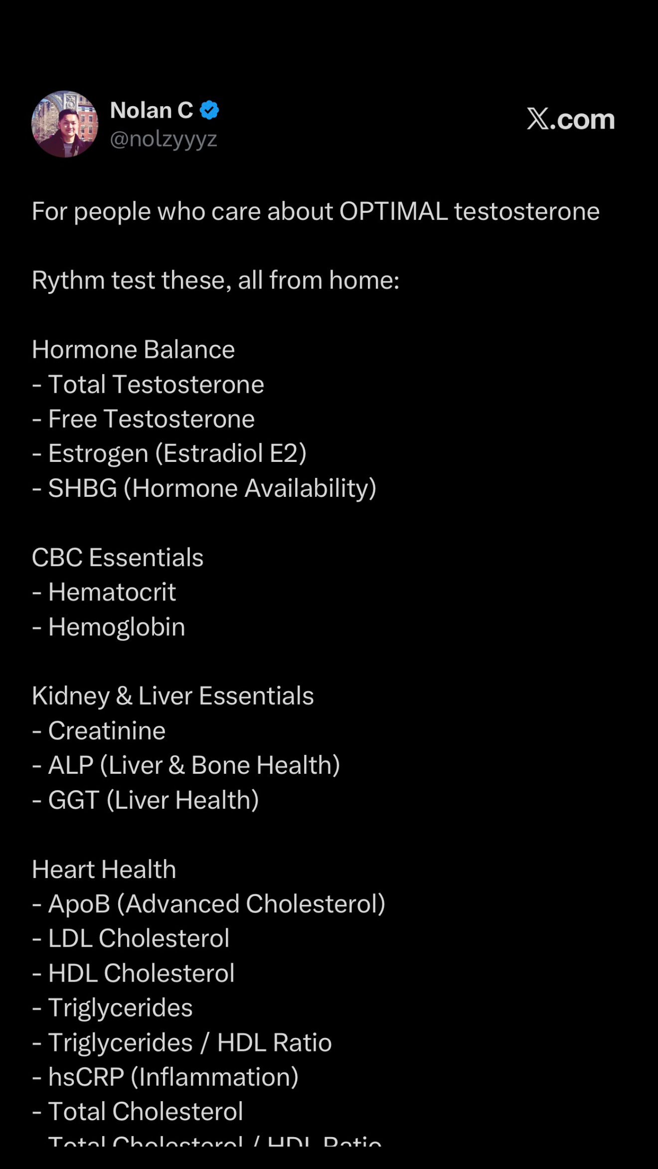 Nolan C Facebook ad: The Future of Blood Testing